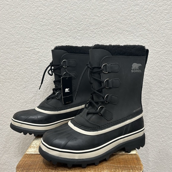 Sorel Mens Caribou Waterproof Winter Snow Boots Size 8 - Picture 4 of 7